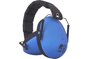 Viwanda | Kinder Kapselgehörschutz Blau, Faltbar Weichschaum Lärmschutz Kids Schule Lernen Konzentration Meditation Konzert Gehörschutz Jugendliche (+6 Jahre), SNR: 24.3dB, Top Qualität, REACH konform