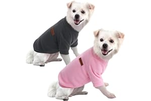 HuaLiSiJi Maglioncino Cane Taglia Piccola Felpa Cane Maglione Chihuahua,Con Una Texture Morbida, Elastico Facile da Indossare e Colori Vivaci (XXL,Grigio+Rosa)
