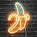 Produktbild Banane Neon Licht - 47 cm hoch LED Neon Lampe mit Netzteil - für eine trendige Wanddekoration