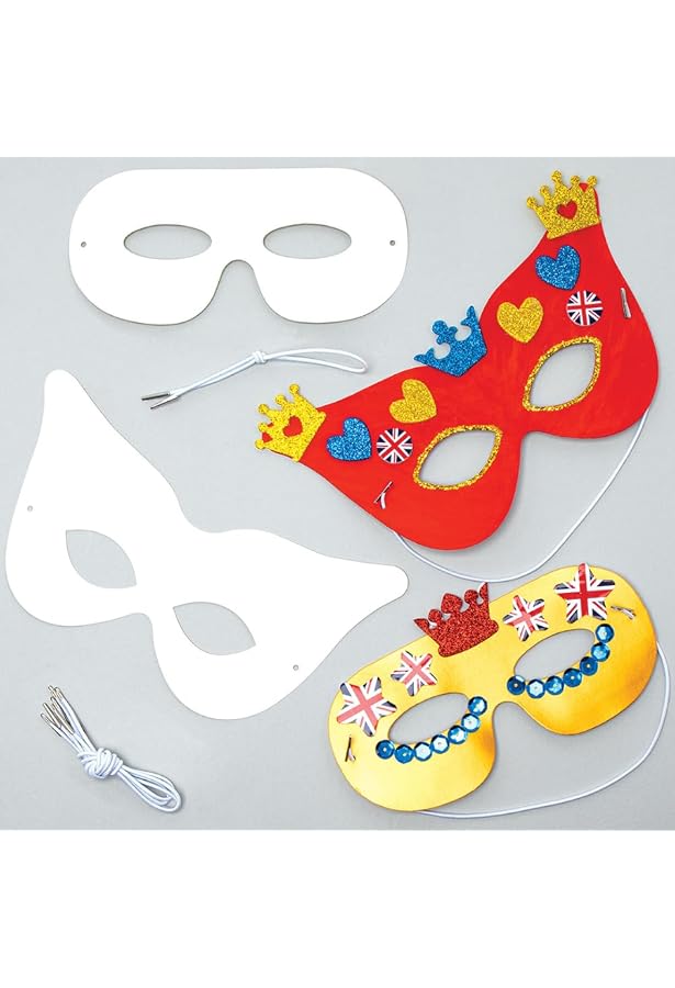 Lot De 20 Masques En Papier Blanc à Décorer - 8,5x6,5 Cm, Avec élastique, Pour Halloween, Cosplay, Bricolage Enfants
