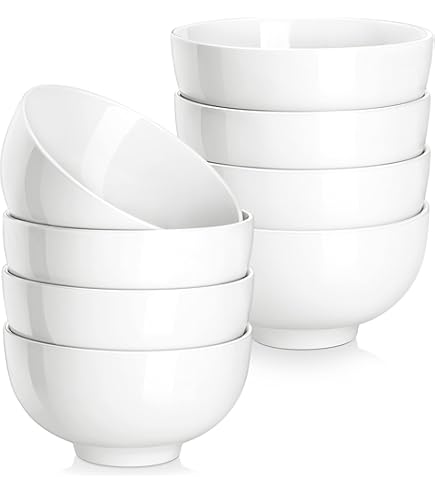 Van Well Set Di Ciotole In Porcellana Bianca Per Buffet E Ristorante - Forma Ovale, Ideali Per Antipasti, Dessert, Frutta, Sushi E Snack - Lavabili In Lavastoviglie