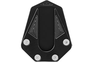 Suuonee Kickstand Pad, almohadilla de soporte lateral para motocicleta antideslizante pie Kickstand Extension Pad Ampliador para Benelli TRK 502(Negro)