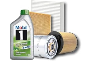 2PARTS Kit tagliando auto, kit tre filtri e 5 litri olio motore MOBIL_5W30 (KF0088/fo)
