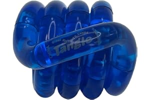 TANGLE Jr Translucide (Bleu) - Véritable Fidget Toys Sensoriel Toy Twisty Fidget Toy Tangle Fidgets pour Enfants et Adultes - Fidget Toy pour l'école - Cadeau pour adolescents et adultes