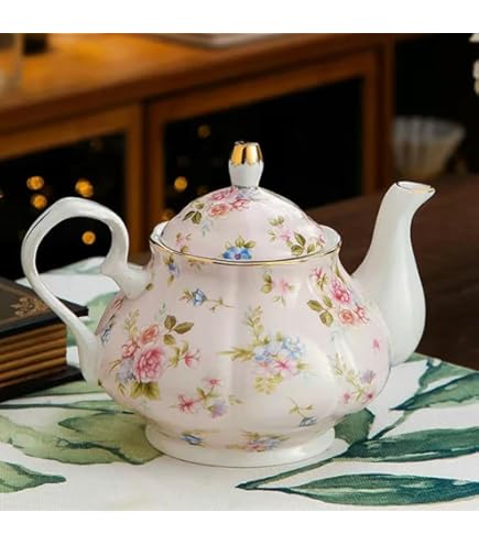 Teiera In Ceramica Stile Britannico Royal - 30oz/850ml, Bianca, Con Infusore In Acciaio - Foto 9