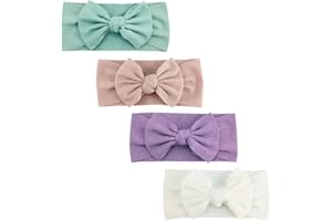 ‎ZKSXOA ZKSXOA 4 PCS Baby Mädchen Nylon Stirnbänder Neugeborene Kleinkinder Haarbänder und Bögen Kinder Haarschmuck,für Kinder Kleinkinder Säuglinge Neugeborene