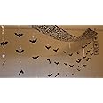 itp Halloween 3m Bat Attack Foil Ceiling Hanging Decoration-3m x 30cm, Black, 19.6 x 39.4 x 2 cm