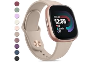 Tobfit Correa Compatible con Correa Fitbit Versa 4 / Fitbit Versa 3 / Fitbit Sense/Sense 2 Mujer Hombre, Correas de Silicona, Pulseras de Repuesto Deportiva Impermeable