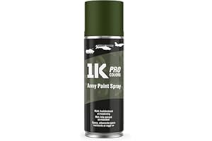 1K PRO COLORS Militär-Farbspray Army 1K PRO – 400ml Spraydose matt, Militärfarbe, UV und wetterfest, schnelltrocknend, DIY Projekt - RAL6031 Waldgrün