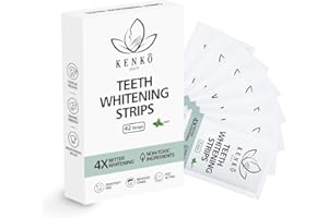 Kenko Beauty Peroxide-Free Pap+ Teeth Whitening 42 Strips - Professional Teeth Whitening Strips for Sensitive Teeth - Gentle on Veneers - Easy 30-Minute Application - Natural Non-Peroxide Formula