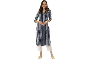 KARTUTVA Kurtis für Damen, Partykleidung, indischer Stil, gerade Kurta-Tunika-Tops für Damen, fertig zum Tragen