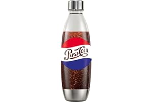 SodaStream Bouteille 1L Machine à Eau Pétillante et Soda | Compatible Lave-Vaisselle | Finition Acier Inoxydable | Edition Limitée Pepsi
