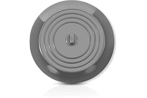 CZ Store Silikon-Abflussstopfen | 15 cm Flexibel & wasserdicht - Universal-Abdeckung für Edelstahl-Küchenspüle, Keramik-Badewanne, Toilette, Waschbecken, Dusche - Grau
