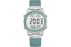 Hearkent Pedometer Watch for Women, Step Tracker with Calories Counter, Non Bluetooth, 30M Waterproof, LCD Large Number Display Wrist Watch for Walking and Daily Activity