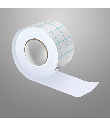 SEMPLIX Filmoplast® zelfklevend uitscheurbaar borduurvlies: voor het vastzetten van stoffen die niet in het borduurframe kunnen (wit, 50 cm x 25 m
