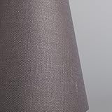 QAZQA Leinen Klemmschirm 12cm rund SC leinen braungrau , Rund konisch Klemmschirm - 6