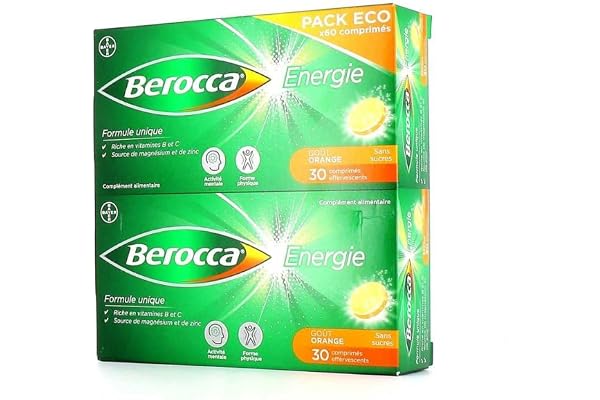 Bayer Berocca Energie Pack Eco 2 * 30 comprimés effervescents