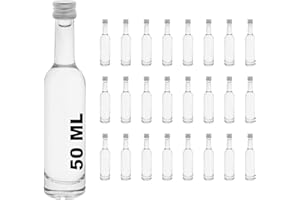 slkfactory 36 piccole bottiglie di vetro da 50 ml, BOR 1° classe di vetro, mini flaconcini in miniatura (36 x 50 ml)