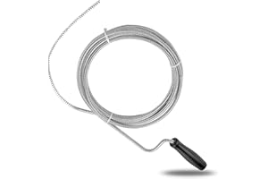 SR ESSENTIALS Drain Unblocker Wire 2M x 5mm Metal Flexible Plumbing Snake, Drain Cleaner unblocker Auger Snake Wire & Spring Wire Pipe Cleaning Tool, Drain Unblocker Tool for Tub Sink Shower Basin Pipe - 2M/ 9.8FT