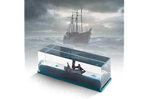 ZYEKIU Kreuzfahrtschiff Fluid Drift Flasche, Acryl, Dekorative Flasche mit Schiff, Schwarz, Nautisch, Unsinkbares Schiff