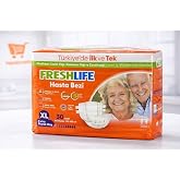 FreshLife Hasta Bezi, Yetişkin, Unisex, Y&uuml;ksek Emici, Koku &Ouml;nleyici, Nefes Alan Yapı, Sızdırmaz, 30 Adet (XL)