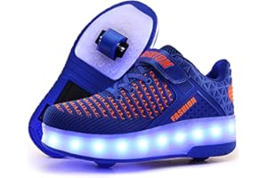 SKYBIRD-UK Unisex Bambino Scarpe con Doppio Rotelle Automatiche Formatori Sportive Ginnastica Outdoor Multisports Running Sneaker da Skateboard con Ruote Removeable Baskets per Bambine Ragazzi e Ragazze