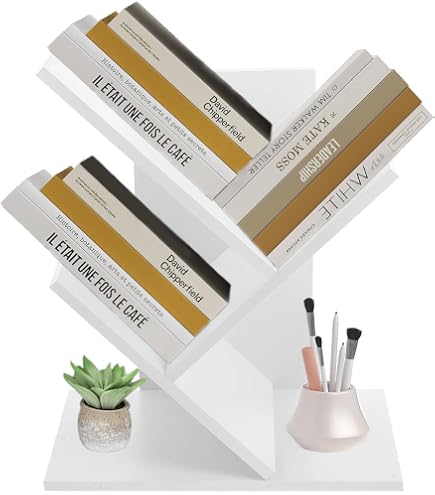 Scaffale Per Libri Da Tavolo In Legno 33 Cm - Mini Libreria Organizer Per Casa, Ufficio, Scuola, Design Moderno