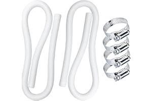 KARDOR Swimming Pool Replacement Hose,2PCS 32mm Pool Pump and Pool Filter Replacement Hose,with 4 Metal Connectors,for Above Ground Pools Accessory( 1.25*59 inch)