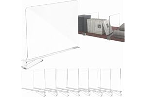 LQGTQO 8 Stück Transparente Acryl regaltrenner, Regaltrenner, Kleideraufbewahrung organizer, Regal für Kleiderschrank ohne Bohrungen, Regaltrenner Kleiderschrank, Für Schlafzimmer Küche Kleiderschrank