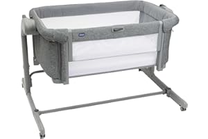 Chicco Next2Me Magic Evo, Culla Neonato Fianco Letto, con Modalità Dondolo, Spondina Apribile, 11 Livelli di Altezza, Altezza Regolabile, 4 Ruote, Materasso e Borsa da Viaggio Inclusi, Grigio Scuro