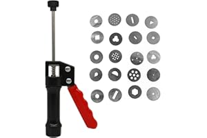 DUBENS Ton Pistole Extruder und 20 STK Edelstahl überfüllt Schlamm Maschine Polymer Clay Extruder Handwerk Gun Kuchen Fondant Skulptur Dekorieren Werkzeug Set