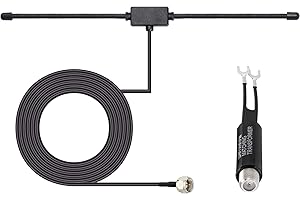 Bingfu 75 ohm 300 ohm Antenna DAB FM T Forma Dipolo per Radio FM Top Tavolo Radio HD Digitale Interna Ricevitore Stereo Casa Video Audio AV Ricevitore Home Theater Sintonizzatore TV HDTV