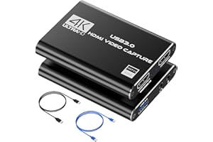 VIXLW Video Capture Card, USB 3.0 Audio Video Capture Card, 4K HDMI Capture Card HDMI Loop-Out, 1080P 60FPS/2K 30FPS Video Game Capture for Streaming, Works for PS5/Switch/Camera/PC/OBS