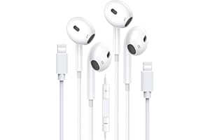 ZUYES Lightning Headphones, MFi Certified Lightning In-Ear Headphones for iPhone Stereo Noise Headphones Built-in Microphone & Volume Control with iPhone 14/14 Plus/12 Pro/13 Pro Max/11 Pro/X/7/8/XS/XR
