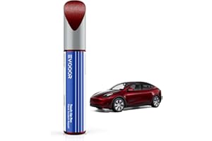 EVOOOR Tesla Lápiz de retoque metálico para coche, reparación de arañazos con combinación de colores para model Y 2024 (Rojo Cereza Medianoche (PR00))