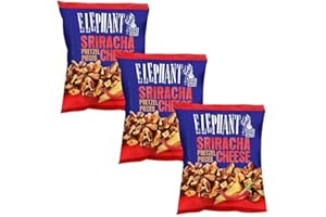 Elephant Sriracha Cheese Pretzel Pieces 3 x 125 g - The Perfect Mix of Cheese, Sriracha and Pretzel Crisps - Box by Needforsweet