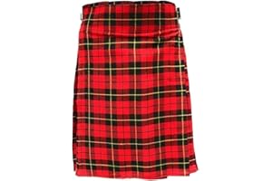 BRAW CLANS TARTANS Deluxe-Kilt für Herren, 4,5 m, verschiedene Karomuster, Taillengröße 76,2–116,8 cm, schottische Anlässe wie Junggesellenabschiede, formelle Veranstaltungen, Polyester und Baumwolle,