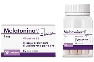 MARCO VITI Melatonina Viti Retard - Integratore per il Sonno, Confezione da 60 Compresse, con Melatonina e Vitamina B6, Migliora la Qualità del Sonno