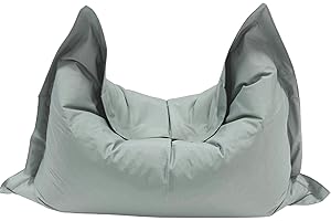 MaxiBean Large Bean Bag Chair for Kids and Children - Gaming BeanBag Cushion with Filling Beans Included, Perfect for Living Room, Bedroom, Garden Room, and Outdoor Use Weather Resistant - Grey