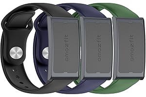 OUTPUTBT 3-Piezas Silicona Correa Compatible con Amazfit Helio Strap Smart Band Pulsera para Hombre Mujer