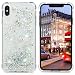 Produktbild Hülle für iPhone XS Max Case Schutzhülle 3D Bling Glitzer Dynamisch Treibsand Transparent Hülle TPU Silikon Handyhülle Liquid Fließen Flüssig Tasche Durchsichtig Backcover Silberne Liebe