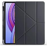 CONSTRAIN - Xiaomi Poco Pad/Xiaomi Redmi Pad Pro 12.1 İn&ccedil; ile Uyumlu Kapaklı Standlı Kalem B&ouml;lmeli Koruyucu Kılıf - Siyah