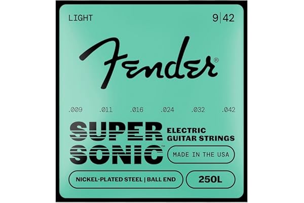 Fender Jeu de cordes guitare électrique, 250L Nickel-Plasted Steel, Idéal pour le Rock et d'autres Styles de Musique où la Guitare Prédomine