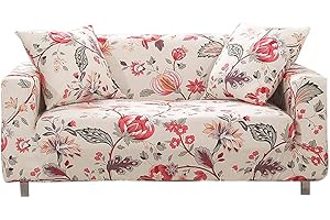 ‎HOTNIU HOTNIU 1-Stück Elastischer Sofabezug 2 Sitzer Sofa überzug Couch Cover Stretch Sofahusse Sofa Überwürfe Elastisch Couchbezug Schonbezug Couch Hussen für Sofas mit 1 Kissenbezug, Pattern #Qan