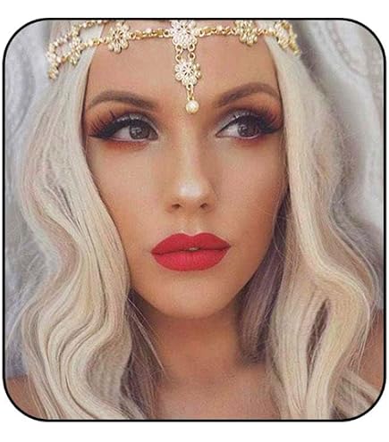 Chaîne De Cheveux Strass Frontal – Forme Larme, Argenté – Pour Mariage, Fête, Cosplay, Tenue Quotidienne