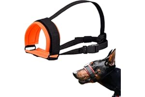 FENGZIZH Adjustable Nylon Dog Muzzle,Soft Flannel Padding, Secure & Breathable,Prevent Biting, Chewing & Barking,Ideal for Small Dogs