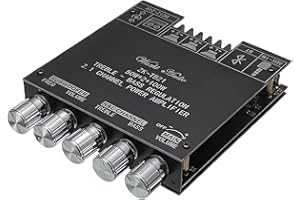 ELECBEE ZK-TB21 TPA3116D2 Carte d'amplification pour caisson de basses Bluetooth 5.0 50 WX2 (canal R et L) + 100 W 2.1 canaux d'alimentation audio stéréo basse ampli