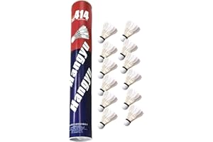 Rurunklee Badminton Volante Pallina Badminton, 12 Pezzi Volanti Badminton per Bambini, Volanti in Piume D'anatra, Palline Da Badminton Allenamento Sportivo per Gioco