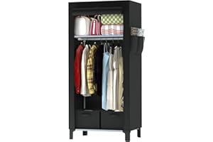 LOEFME Armadio a colonna singola, nero