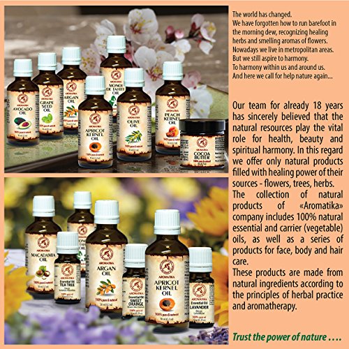 Mandelöl, Sweet Almond Oil,100% rein und natürlich 100ml, Glasflasche, Mandel Öl, Basisöl -Italien, Körperöl, reich an Linolsäure, Vitaminen A, E, raffiniert, nährend, Befeuchtung, Intensive Pflege Gesicht, Körper, Haare, Haut, Nägel, Hände, Lippen, Anti-Falten /Anti-Aging / Anti Cellulite/ Dehnungsstreifen, gut mit ätherischem Öl, für Schönheit/Aromatherapie/ Entspannung/Massage/ Wellness/ Kosmetik/Körperpflege/ Spizenqualität/ Hypoallergen von AROMATIKA - 4